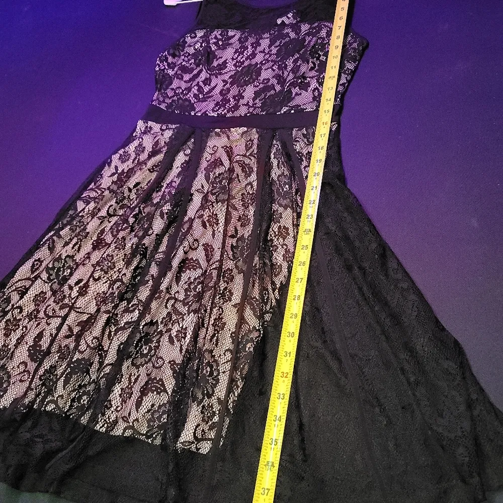 Candalite Women's Black 100% Polyester Sleeveless Scoop Neck Knee Length Dress S - Image 15