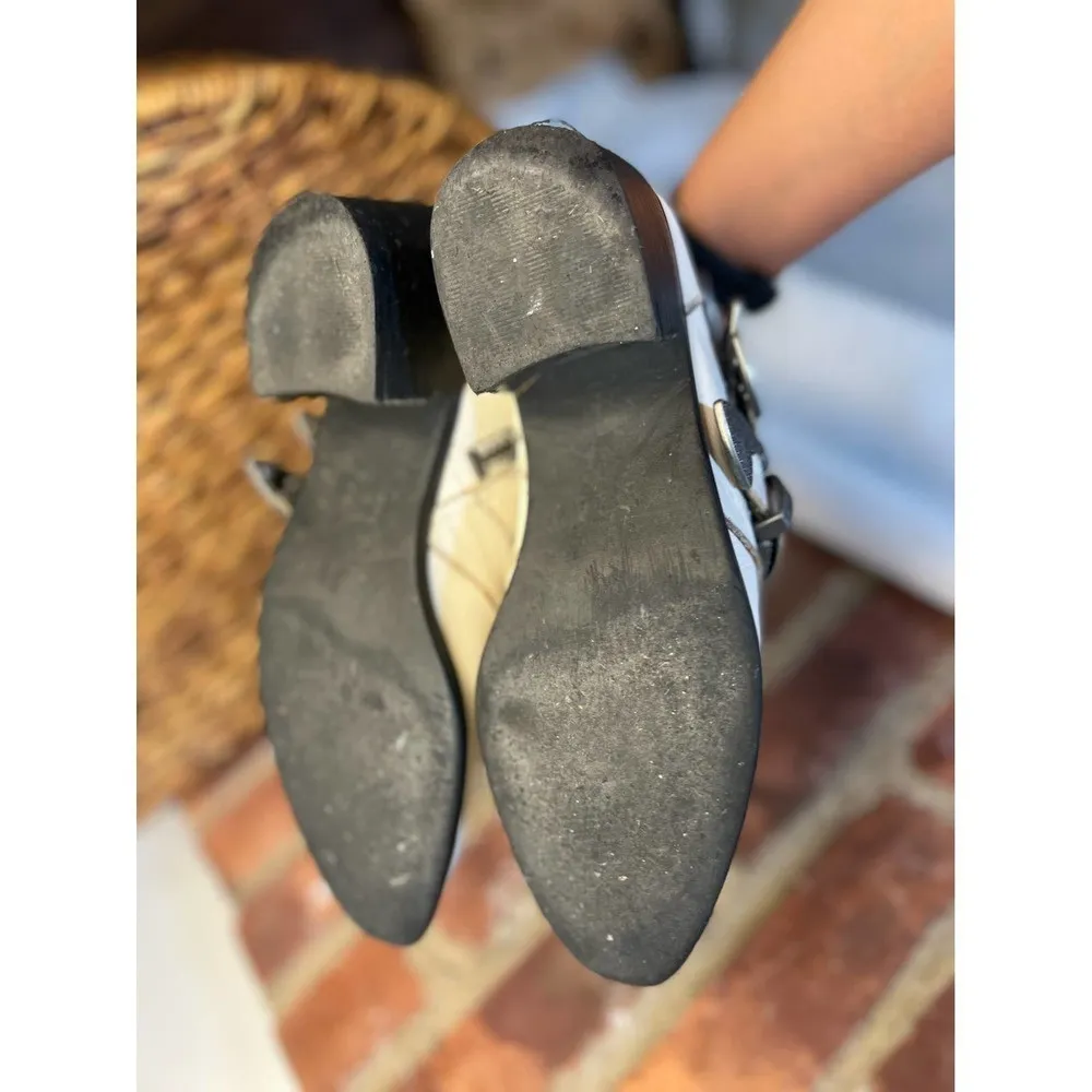 Steve Madden Western Buckle Billy Booties White Leather - Image 9