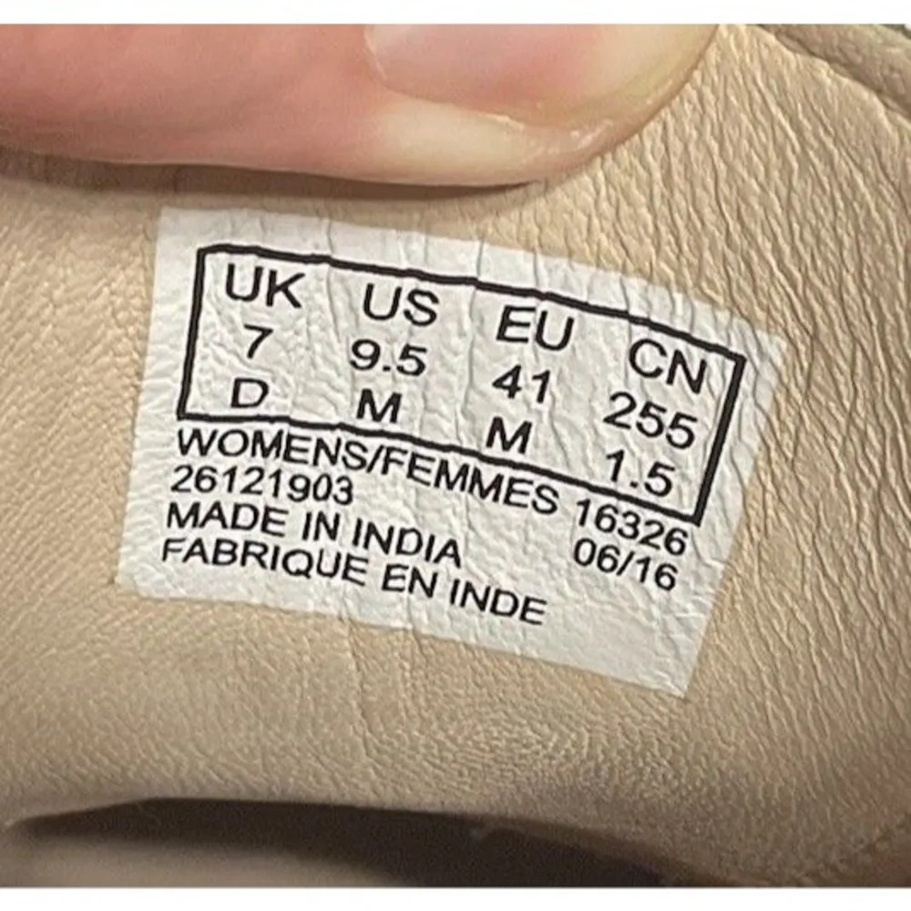 Clarks Tomina Mia Bronze Metallic Leather Wingtip Oxfords Womens Size 9.5M EU 41 - Image 8