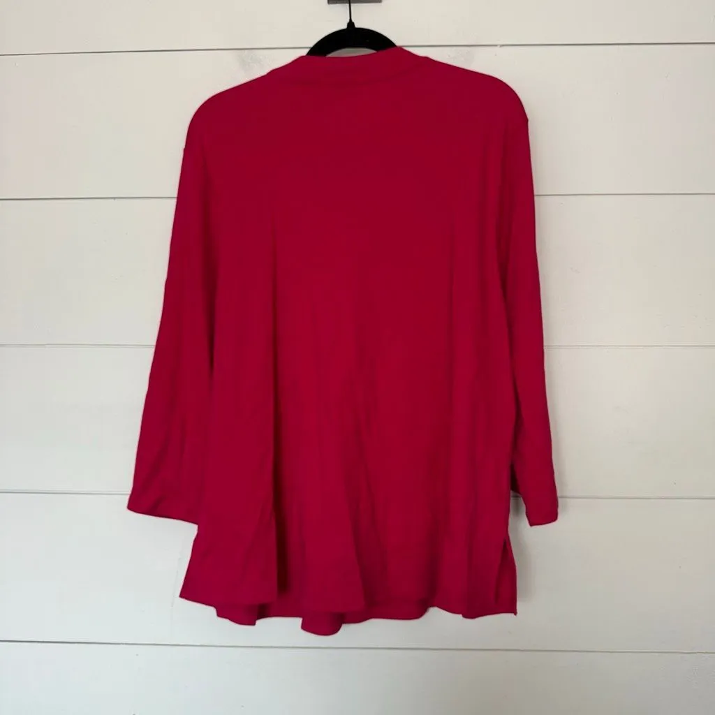 Isaac Mizrahi Live Women’s XL Pink Stretchy Top Blouse - Image 4