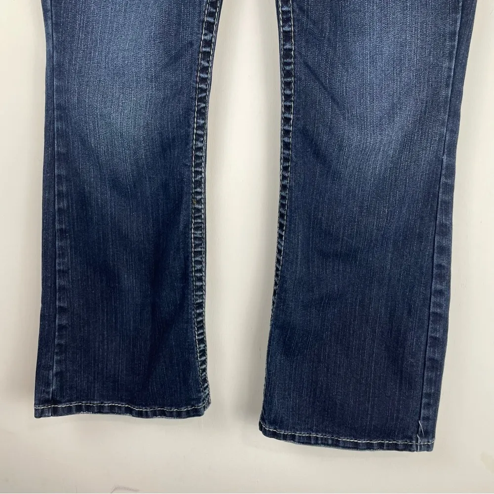 Silver Jeans Suki Surplus Dark Wash Bootcut Jeans Sz 30x30 Stitching Embellished - Image 6