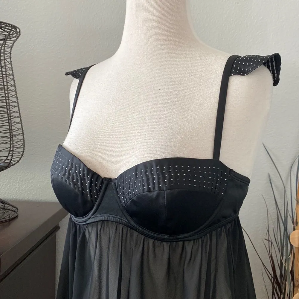 2008 Victoria’s Secret Sexy Little Things Black Babydoll Slip Size 36C - Image 3