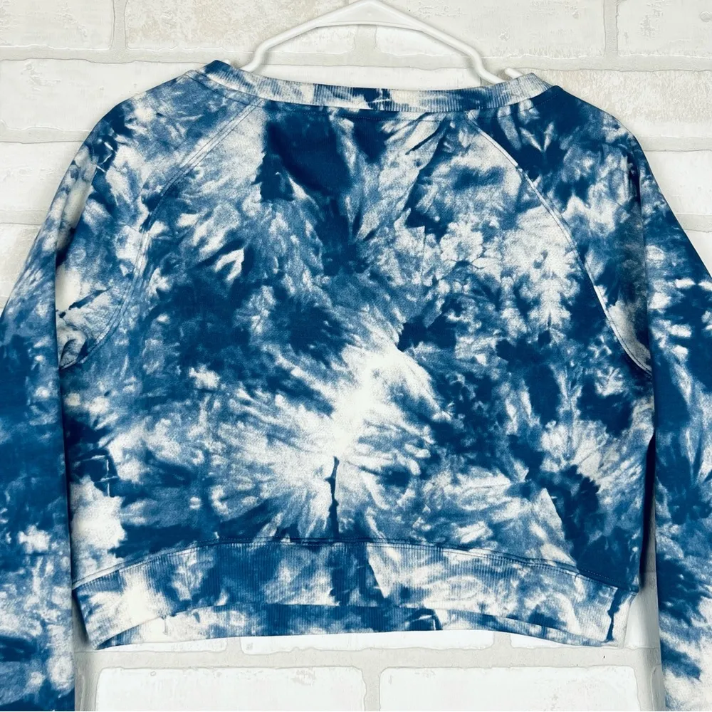 Balance Athletica Essence Cropped Tie Dye Sweatshirt S‎ Blue Long Sleeve Logo - Image 11