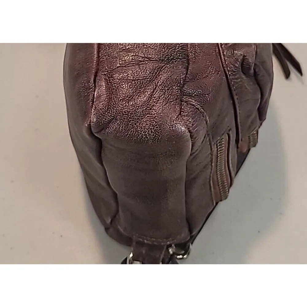 Vintage Koret Brown Leather Crossbody Purse Handbag - Image 6