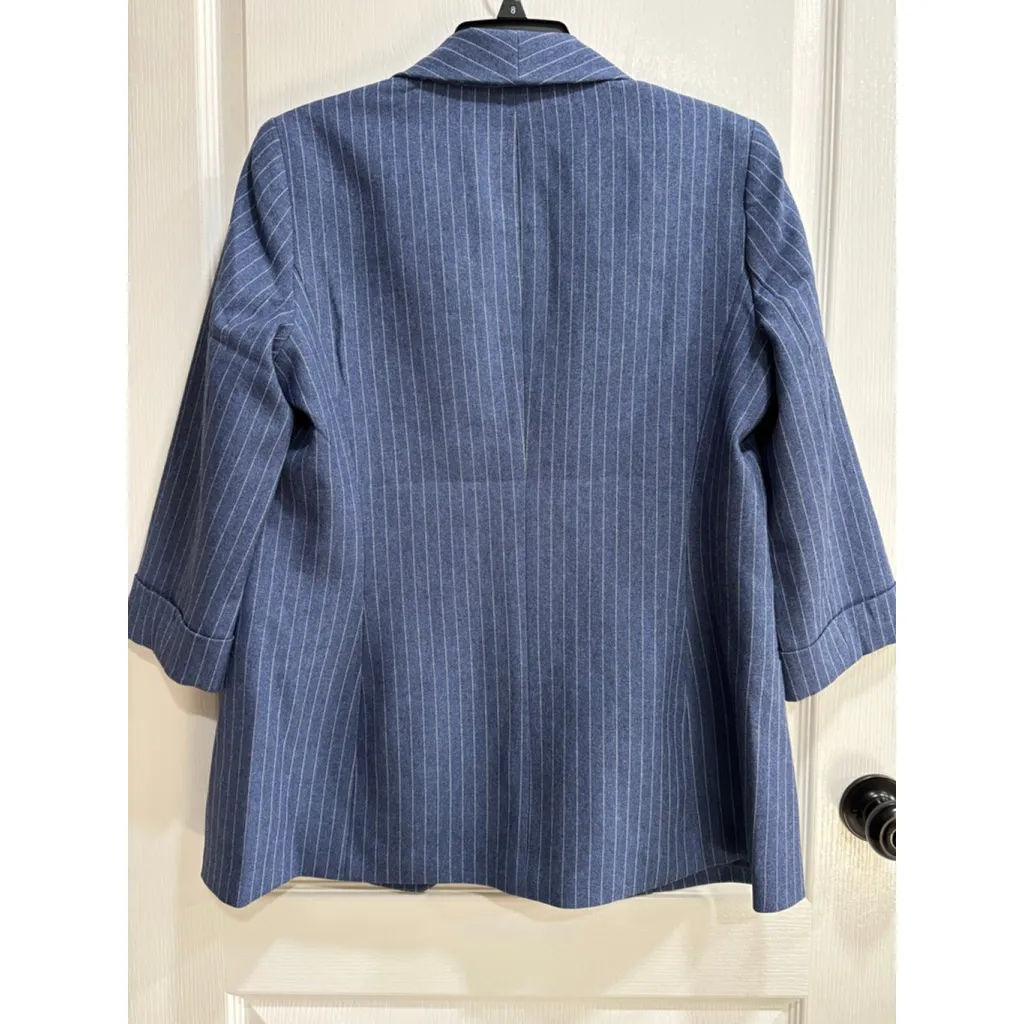 Anne Klein Blue Pinstripe Blazer, NWT, Women’s Size Medium - Image 5