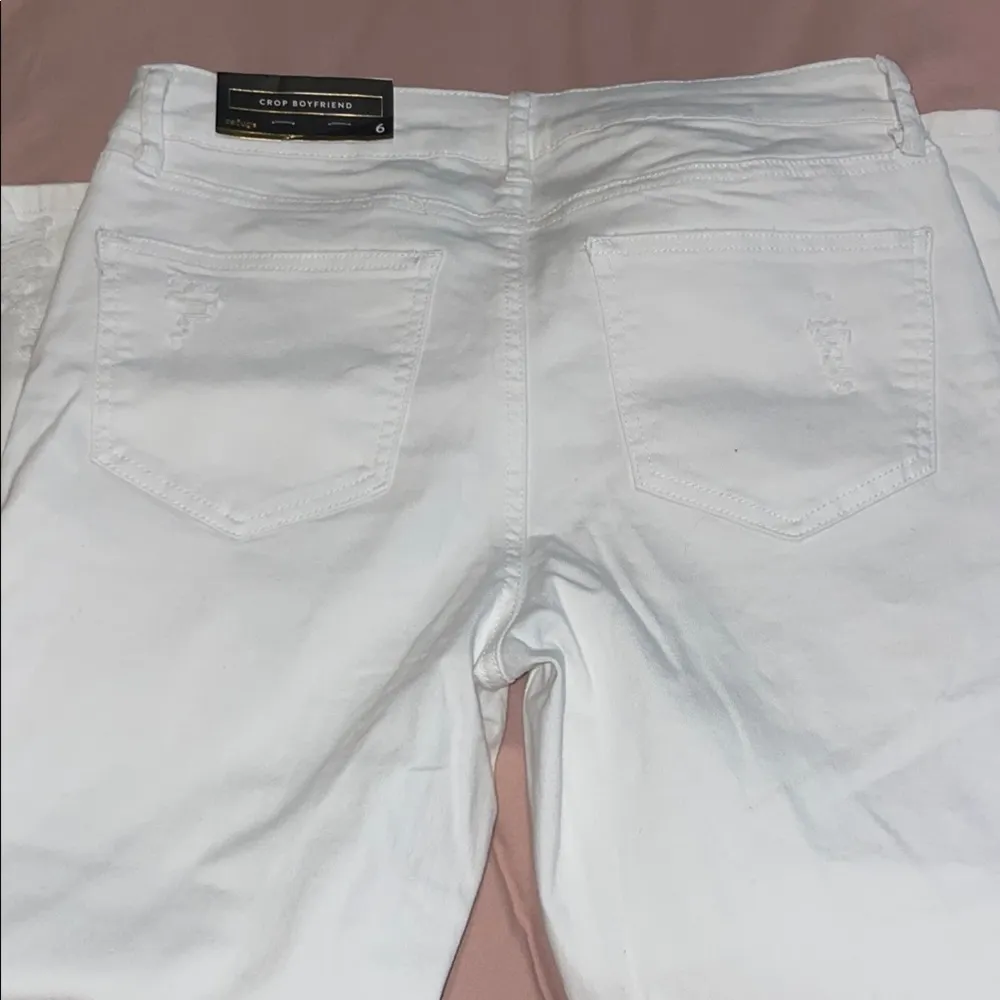 Refuge White Distressed Skinny Jeans - Image 4