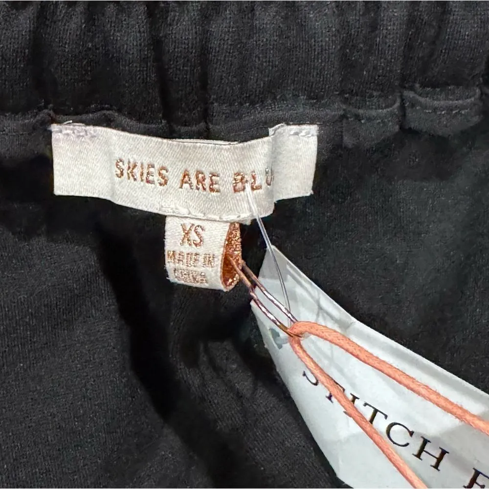 NEW Skies Are Blue Bernice Scallop Hem Skirt Black Women’s XS - Image 5