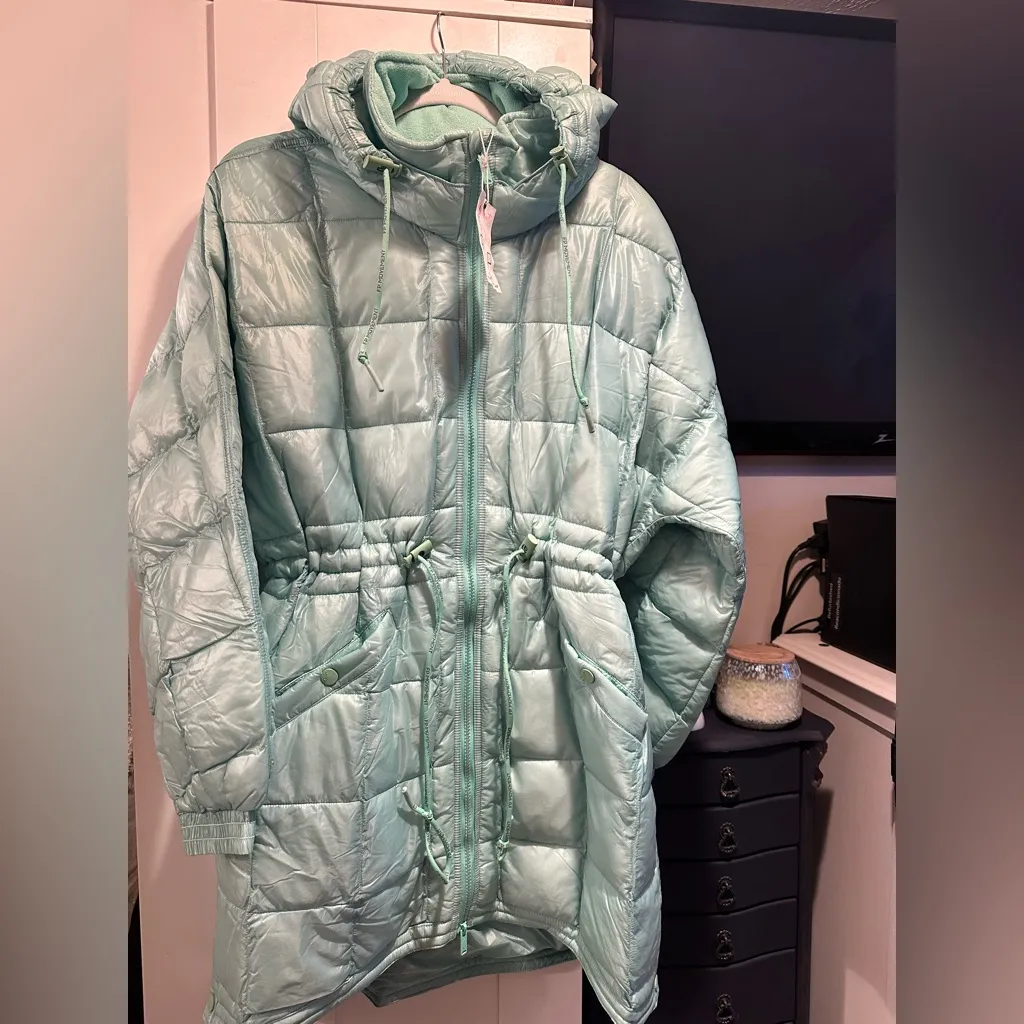 NWT Free People Movement Patricia Packable Puffer In Misty Green Blue - Image 8