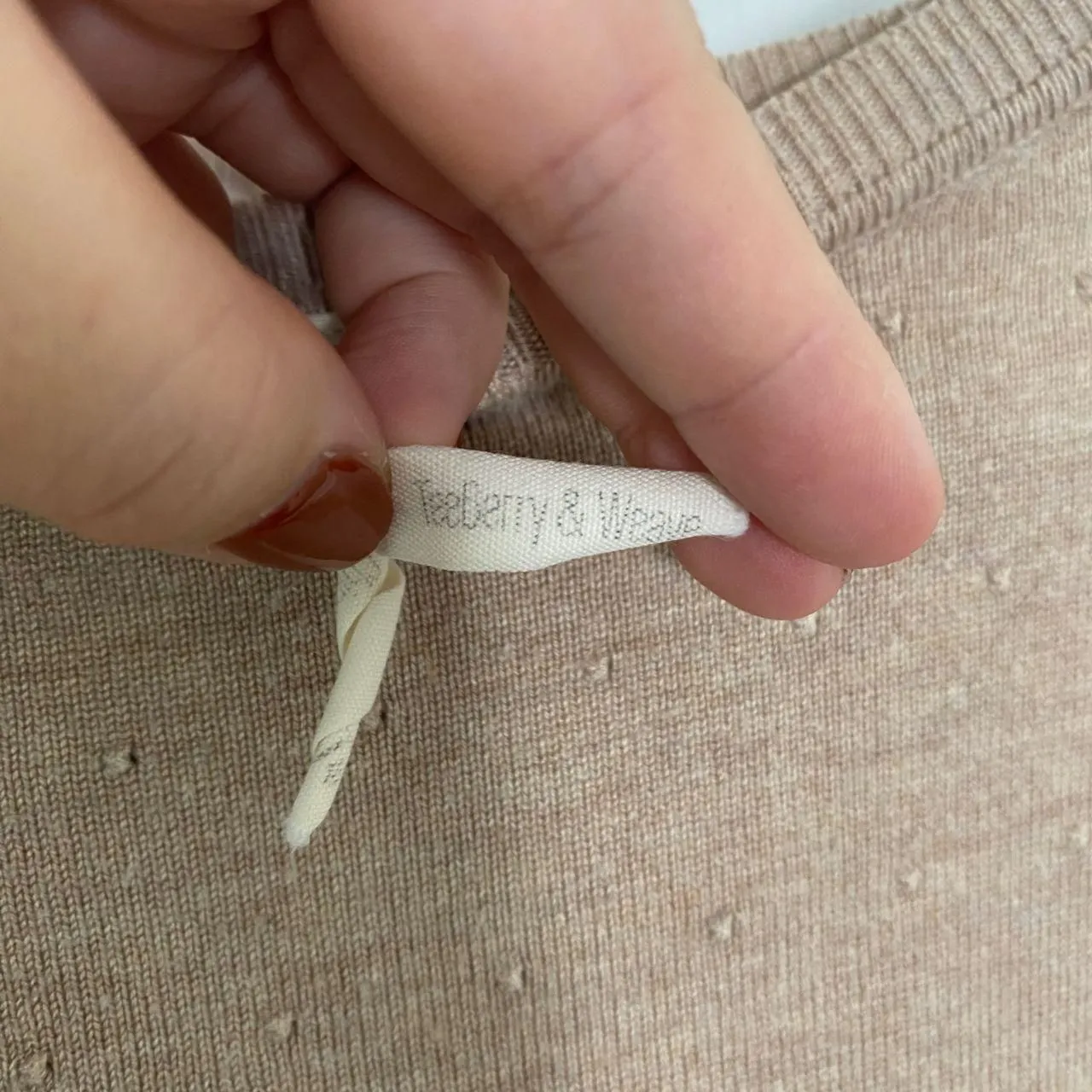 TeeBerry & Weave Soft Basic Tan Structured Long Sleeve Sweater M Brown Size M - Image 5