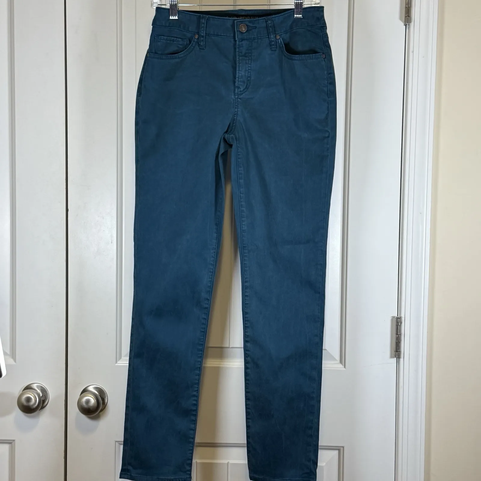 Chico's So Slimming Jade Green Womens Girlfriend Slim Leg Ankle Skinny Pant 4T # - Image 2