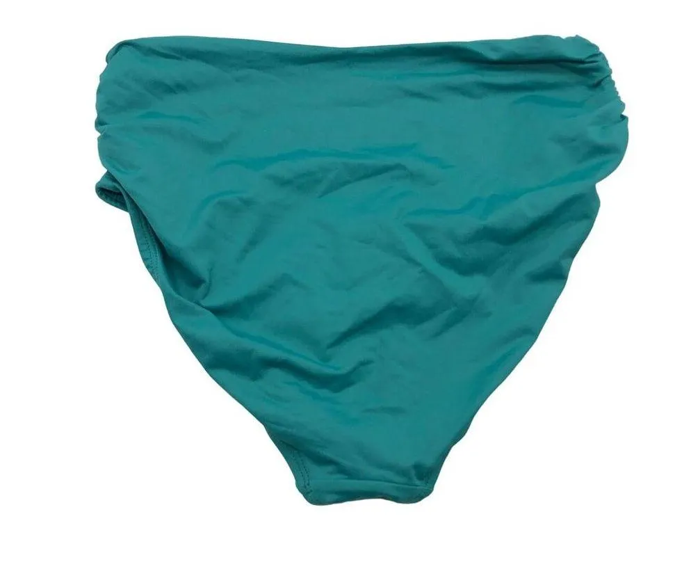 Anne Cole Bikini Bottom Convertible High Waist Shirred Ocean Green XL - Image 5