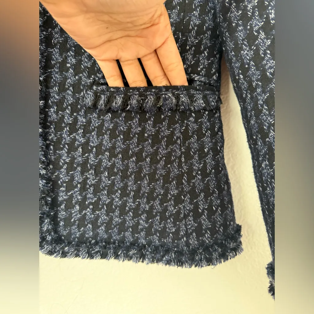 J.Crew Going-Out Blazer in Shadow Houndstooth women size 6 - Image 4