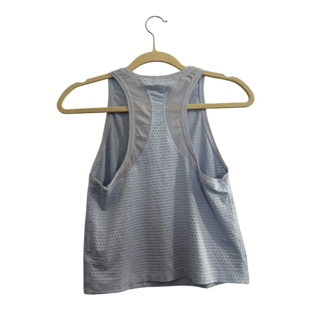 Athleta Chi Dot Mesh Cropped Athetic Workout Tank Top Periwinkle Blue Size XXS - Image 4