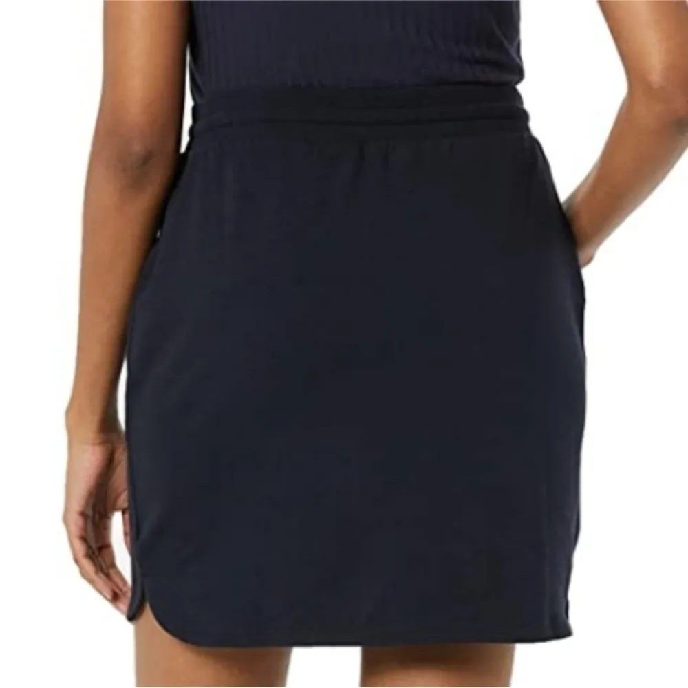 Daily ritual knit terry cotton knit skirt navy blue size large - Image 2