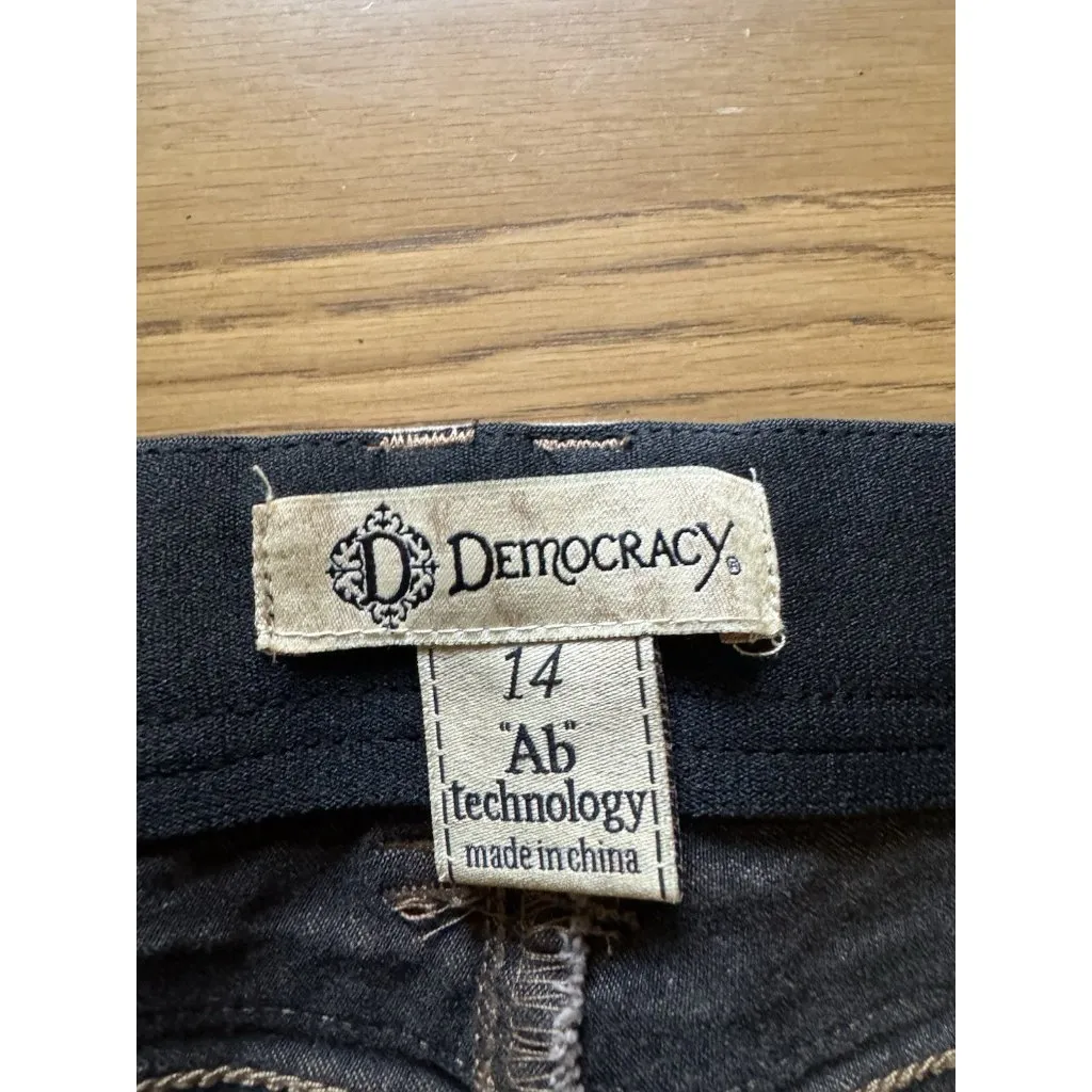 Democracy Jeans Women Size 14 Brown Ab Technology Ankle Stretch Comfort Preppy - Image 3