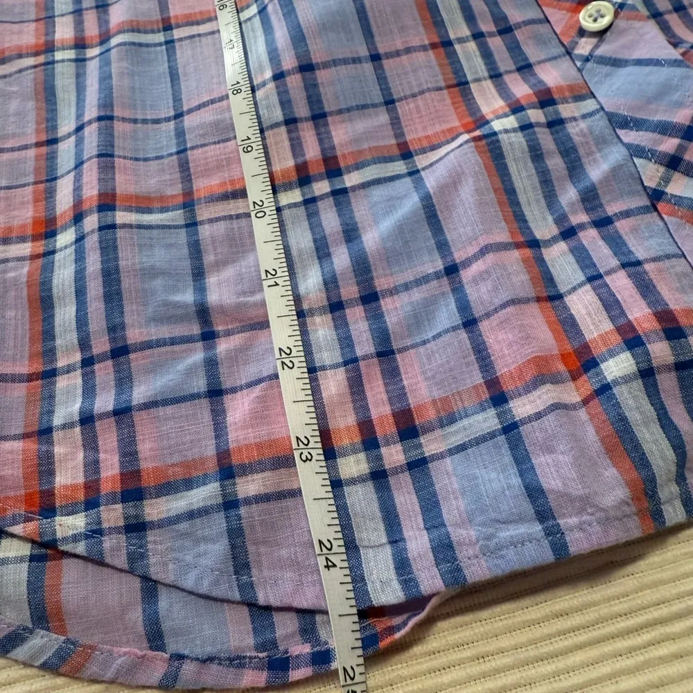 Talbots Plaid Button-Up Shirt - Pink and Purple - Image 5