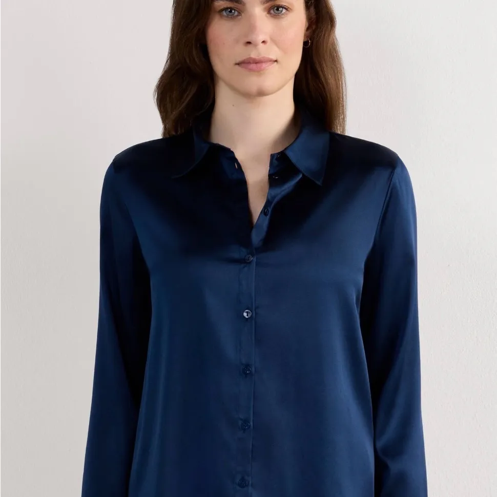 Intimissimi blue button down silk shirt - Image 2