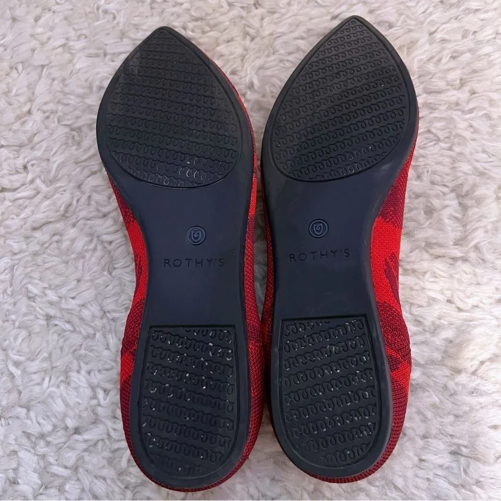 Rothy's The Point Shoes in Red Chilli Camo Sz 8 ballet flats retired - Image 6