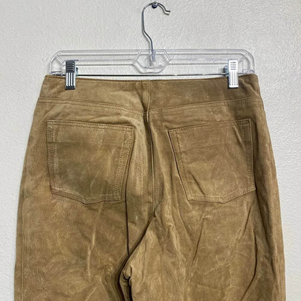 Mossimo Tan Leather Pants Sz 8 - Image 6
