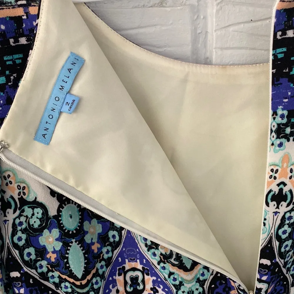 Antonio Melani Short Sleeve Spring Shift Mini Dress Size 2 - Image 5