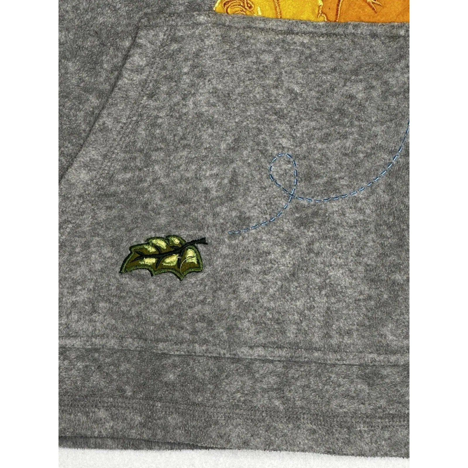Vintage Looney Tunes Tweety Embroidered Fall Gray Hoodie Quarter‎ Zip Size XL - Image 5