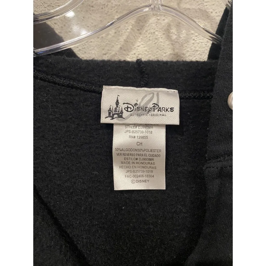 Disney Parks Haunted Mansion Cutie Hoodie Womens Small Black Full Zip Sweatshirt - Image 3