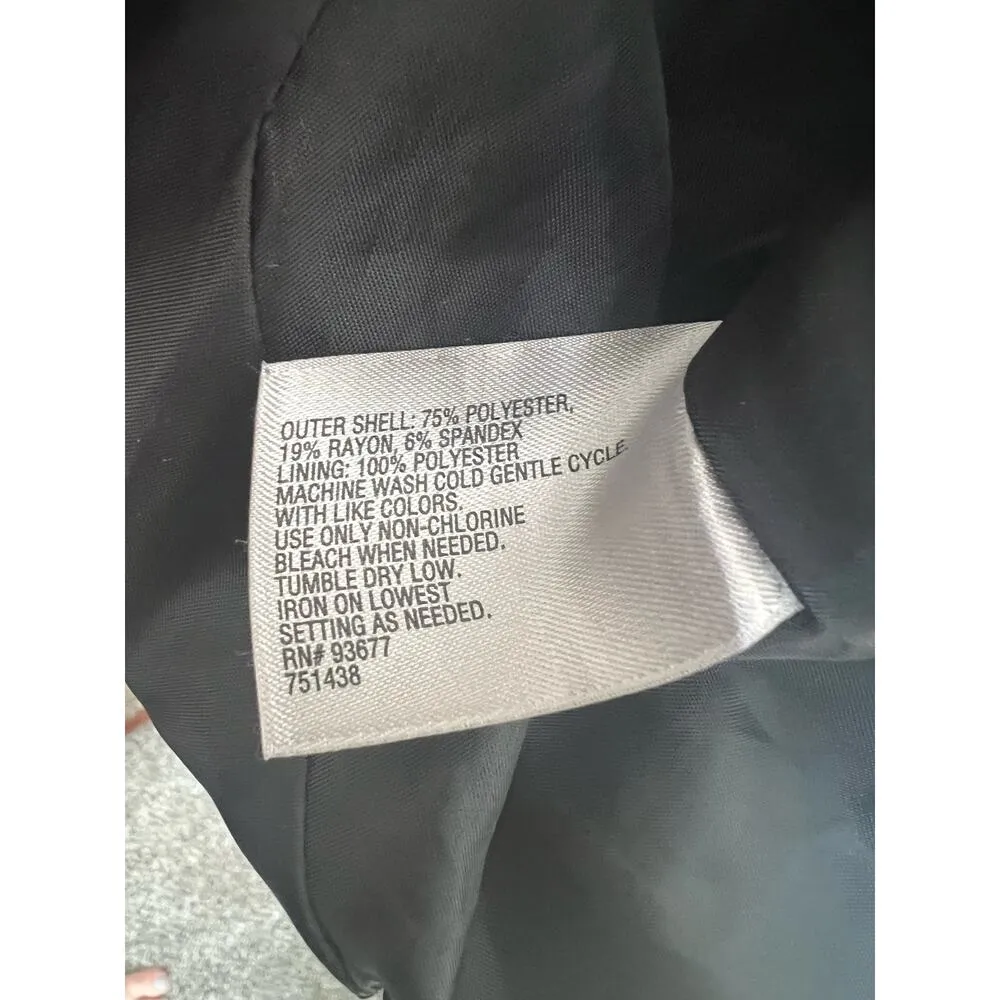 Worthington Single Buttoned Classic Black Business Blazer Size 14 - Image 6