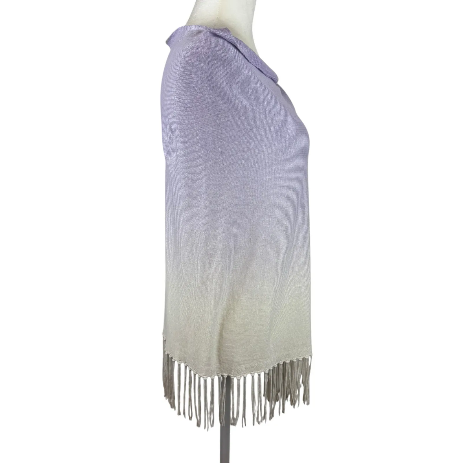 Lilly Pulitzer 100% Linen‎ Marin Sweater Wrap Lilac Verben Beach Bliss Ombre OS - Image 6