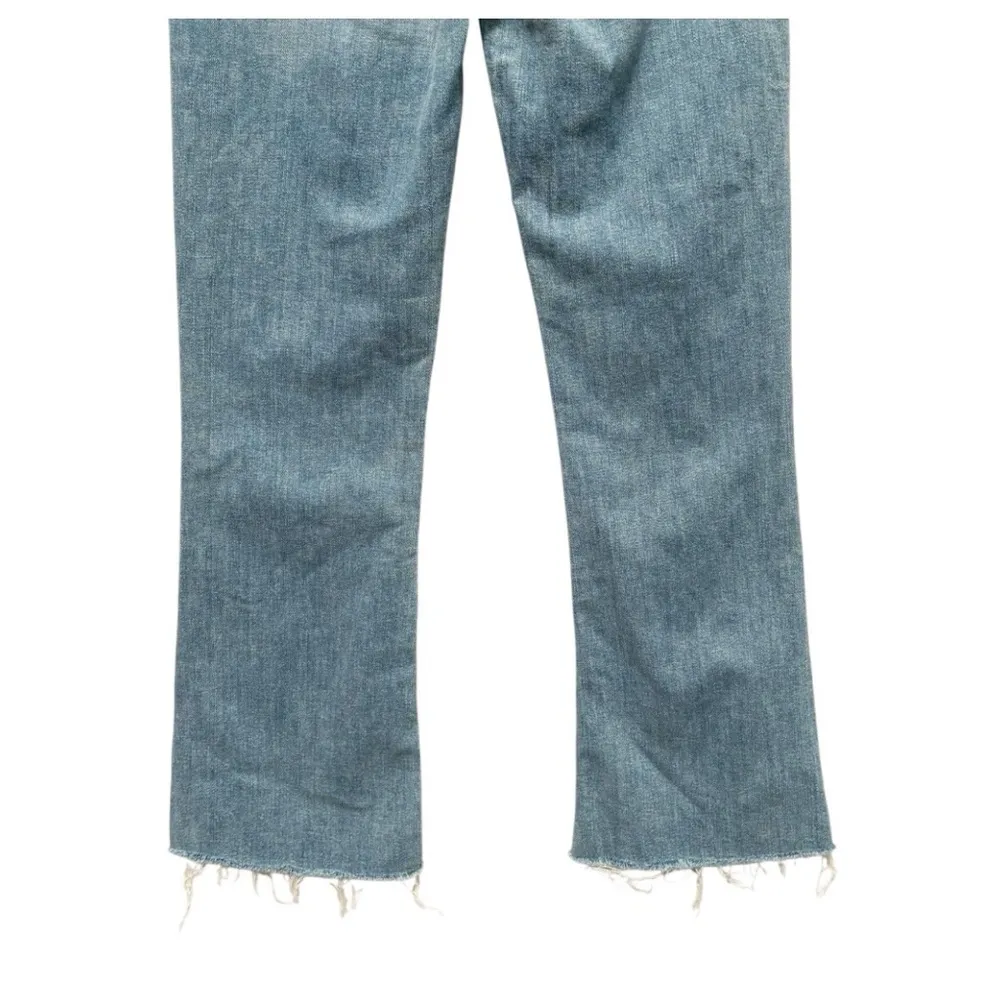 Mother The Hustler Ankle Fray Flare Crop Jeans Size 25 Blue - Image 7