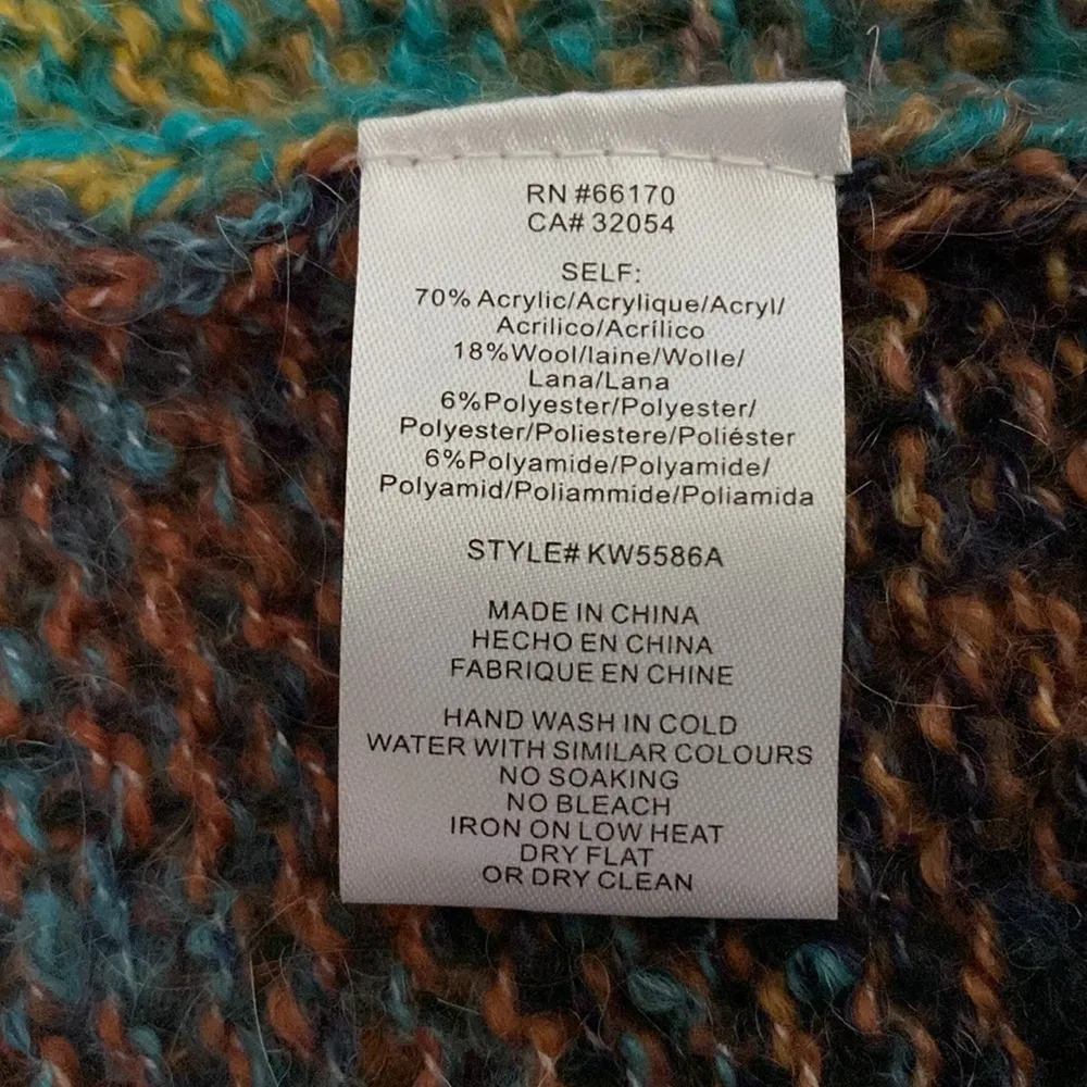 ANTHROPOLOGIE GREYLIN Natalia fringe wrap knit wool sweater blanket NEW size M - Image 6