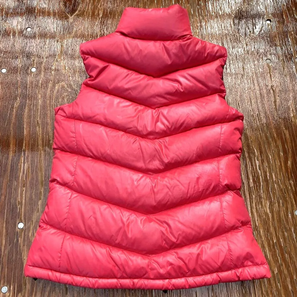 Size S Women's North Face Nuptse Down 700 Puffer Vest Dark Pink - Image 2