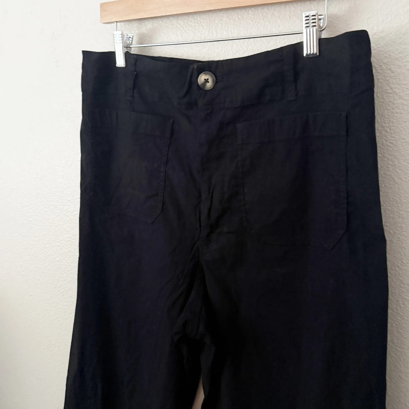 MAEVE x ANTHROPOLOGIE | The Colette Magic Fabric Crop Wide-Leg Pants Black | 34 - Image 5