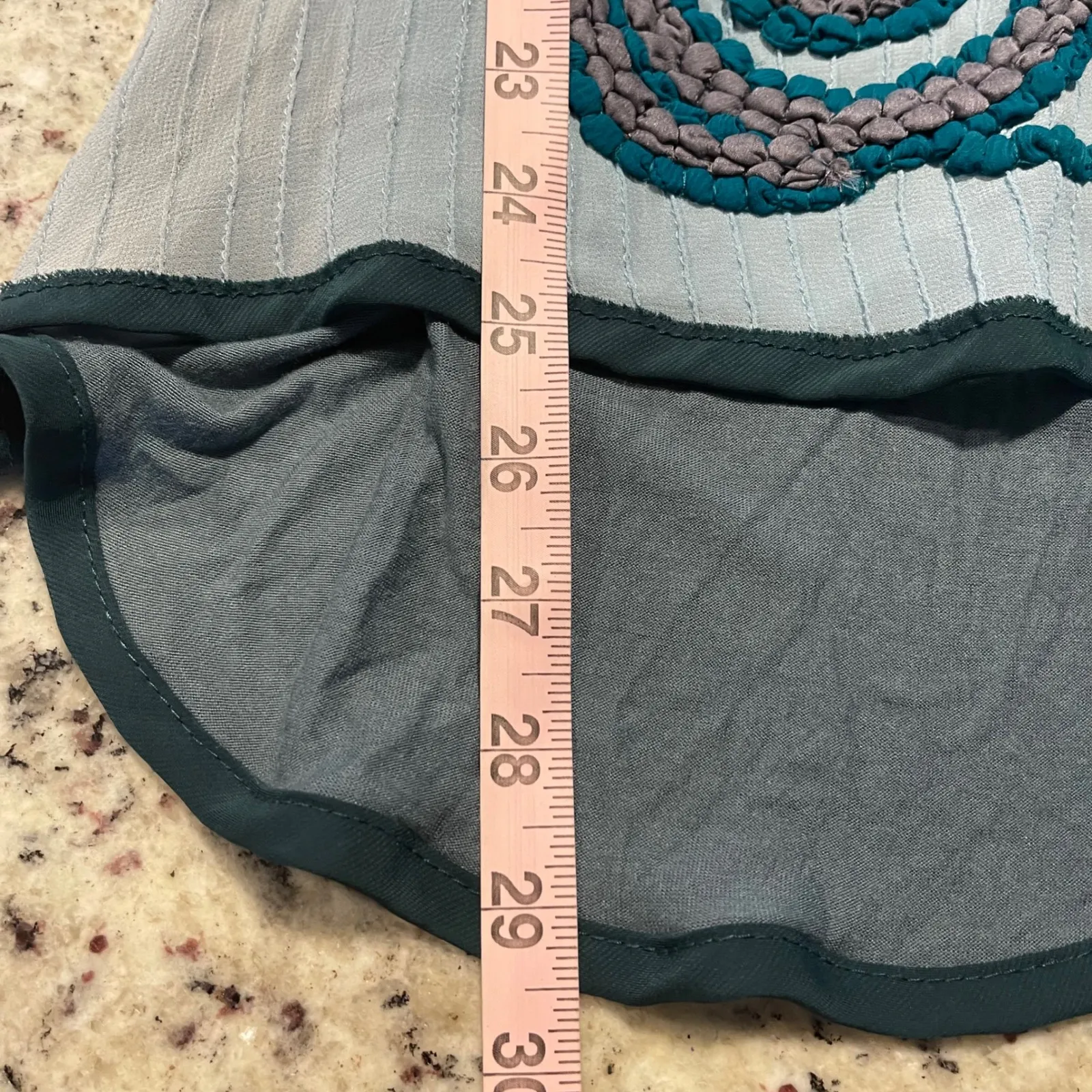 dolan by Anthropologie T SHIRT Women's Small Embellished Tank Top Los Angeles Blue - Image 9