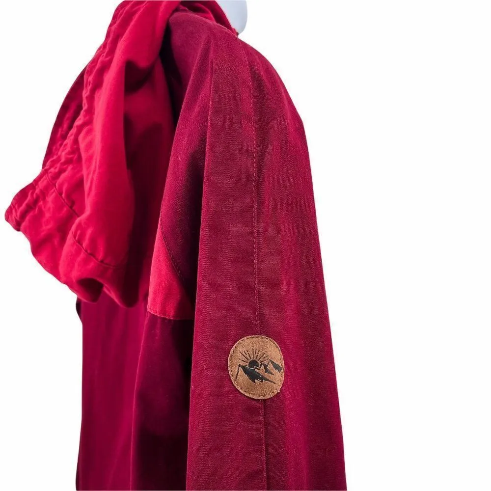 2/$30 Dravus Colorblock Red Full Zip Hooded Long Sleeve Jacket Women's Medium - Image 7
