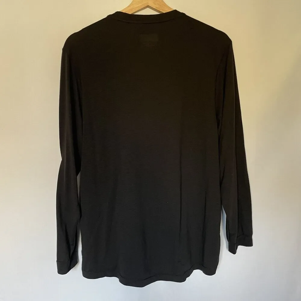 Wrangler women's size large rayon casual black long sleeved top shirt spandex - Image 7
