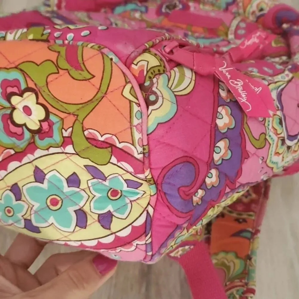 Vera Bradley Pink Swirls Laptop Backpack - Image 12