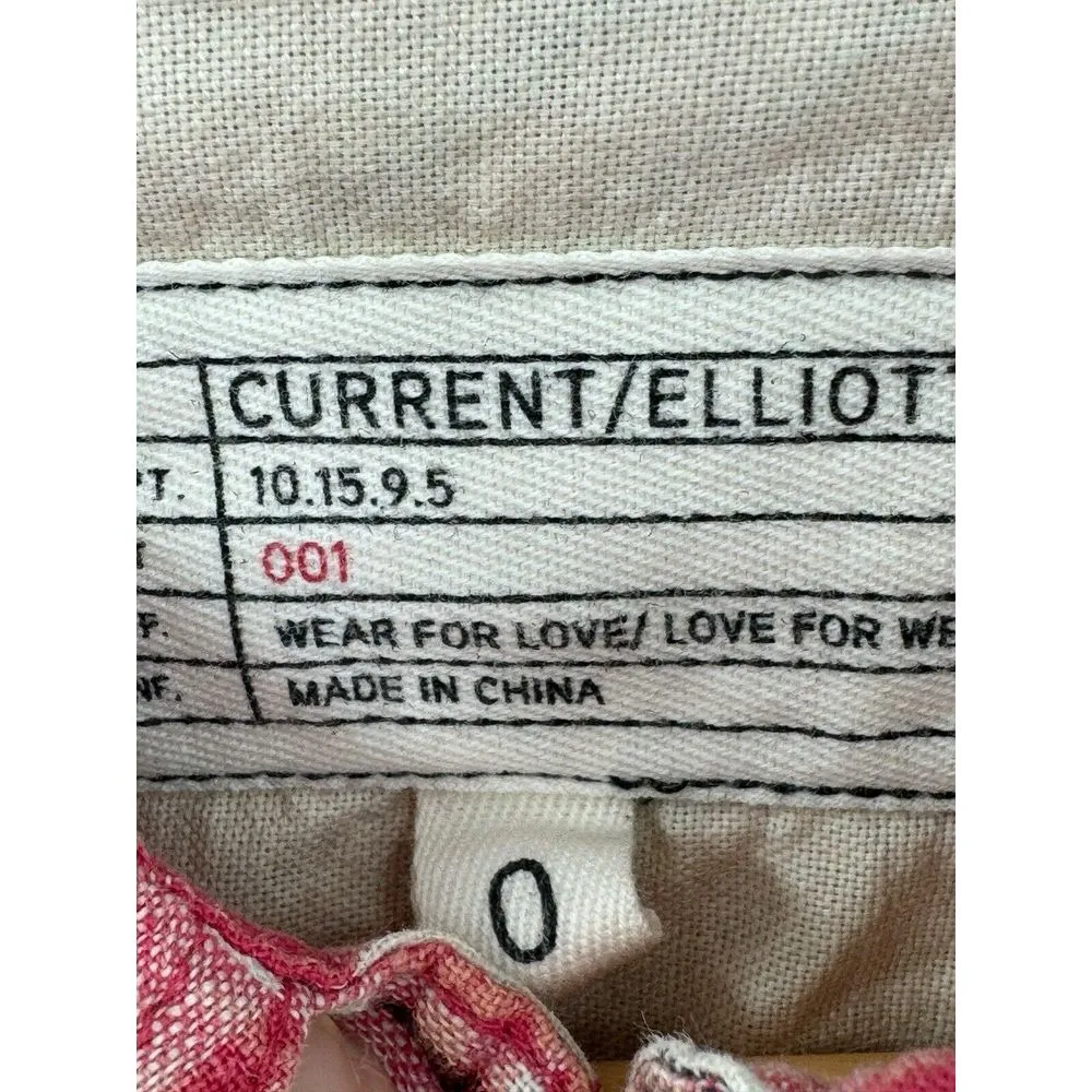 New Current‎ Elliott Linen Cotton Blend Levee Western Plaid Shirt Dress Size 0 - Image 3