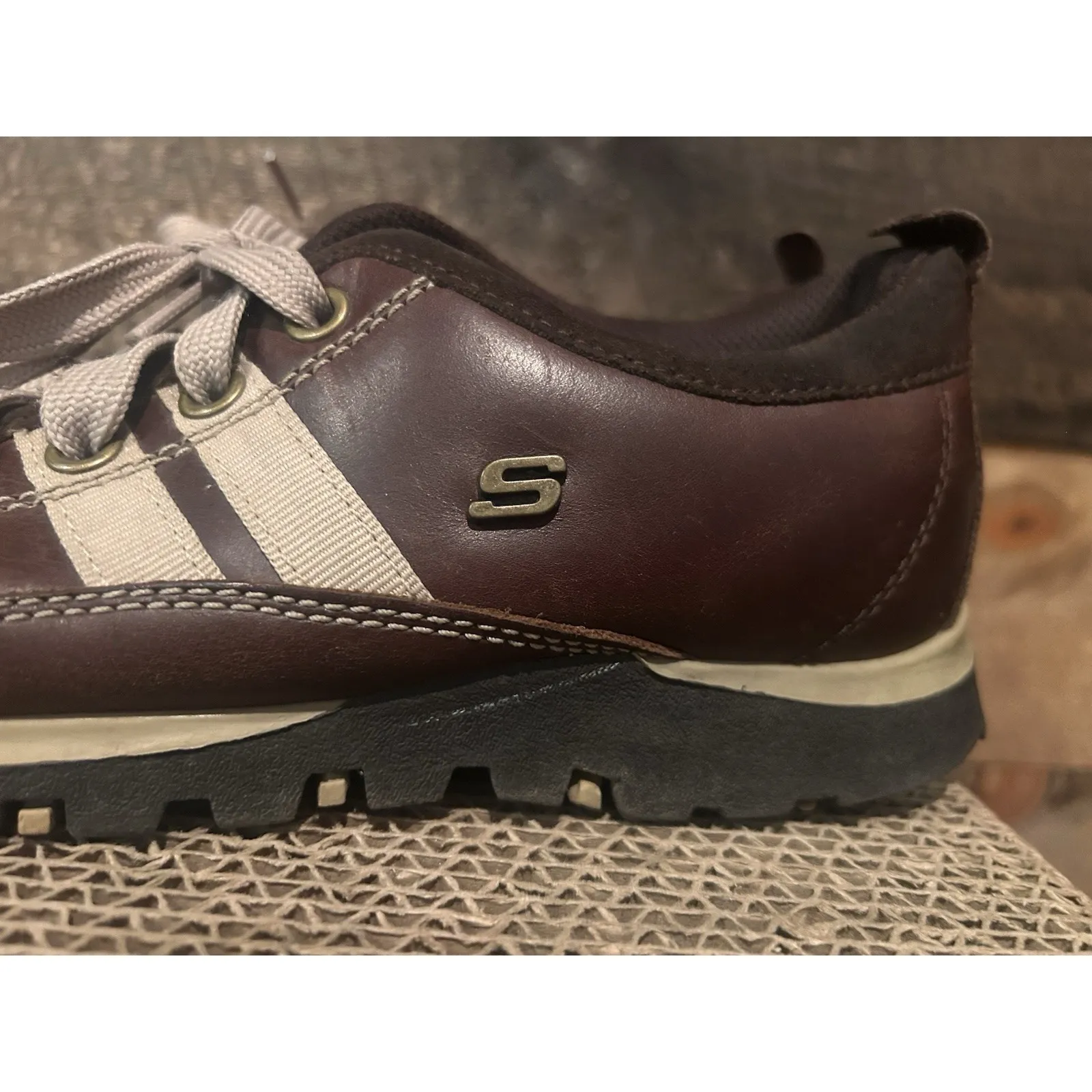 Skechers Brown Toffee Leather & Suede‎ Sneakers Womens Size 6 SN 46077 - Image 3