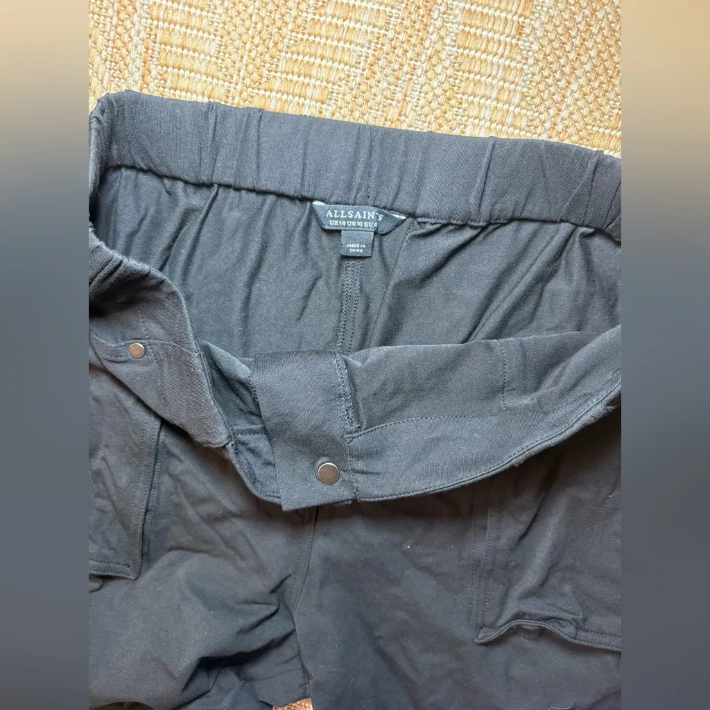 AllSaints Black Utility Cargo Jogger Casual Pants, Size US 10 - Image 6