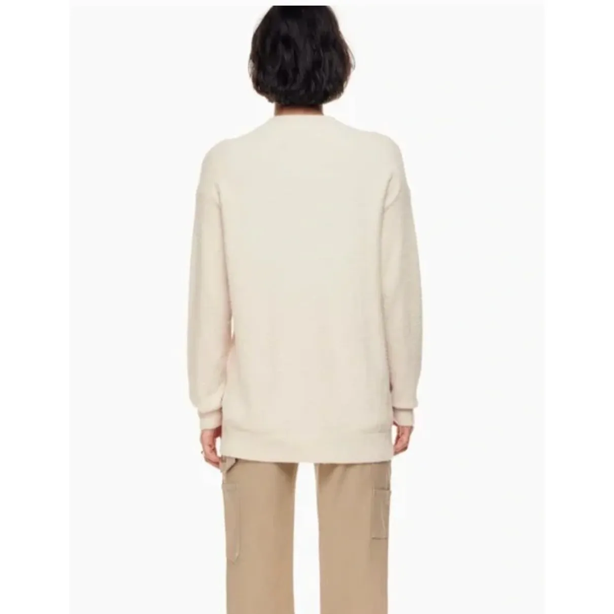 Aritzia Wilfred Free Hush Knit Oversized Cardigan Size XS Cream Off White - Image 3