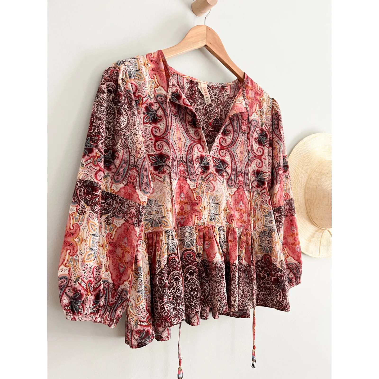 Anthropologie | Raga | Evalona Paisley Blouse | Sz XS - Image 2