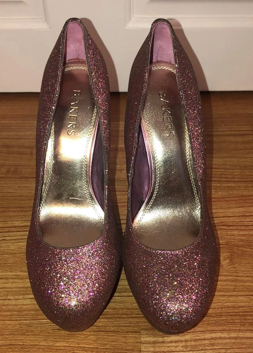Sparkley Heels Pink Size 8 - Image 2