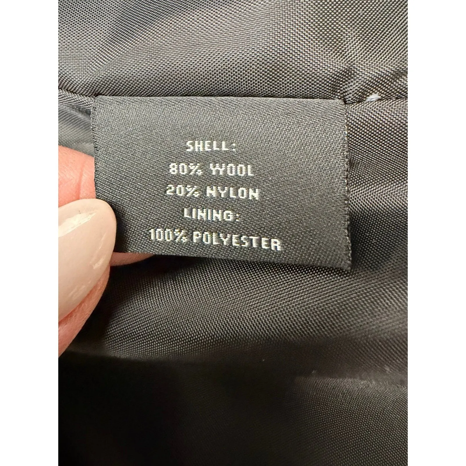 Preston & York Black Wool Coat Women L Merino Wool Blend Classic Jacket - Image 6