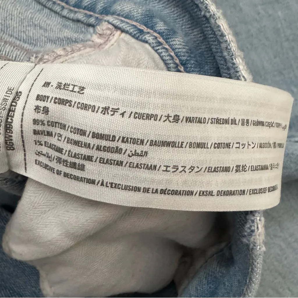 Abercrombie & Fitch The Dad High Rise Jeans Criss
Cross Waist Size 26/2 Short - Image 8