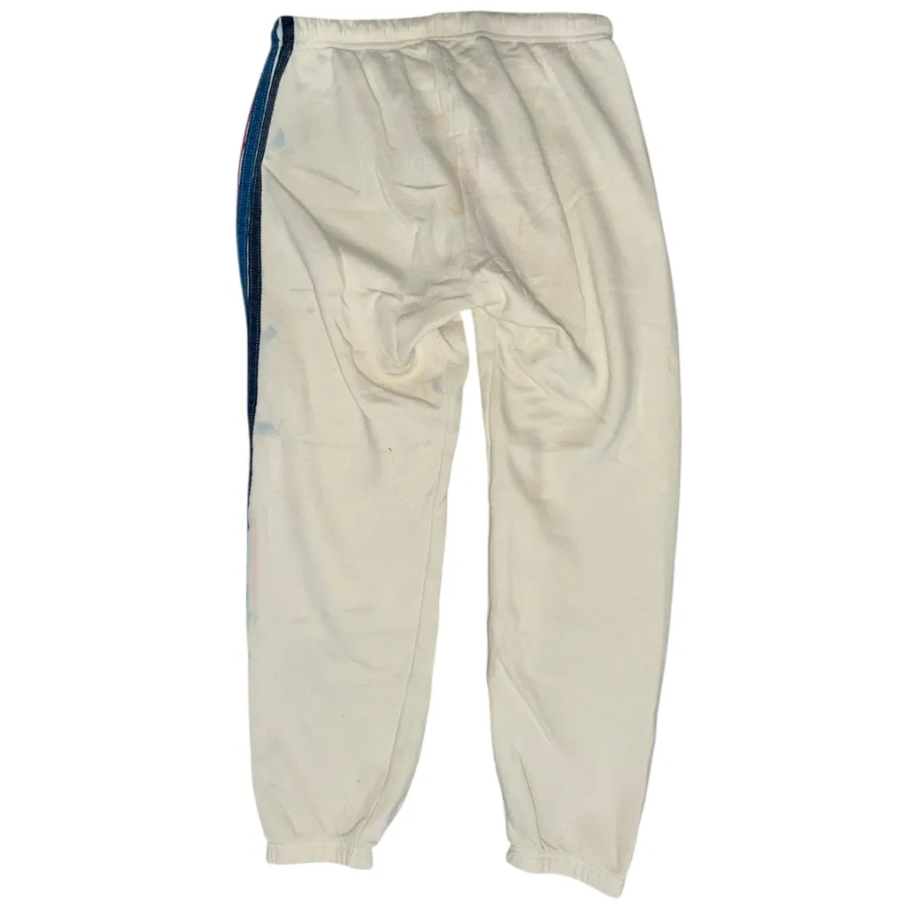 Aviator Nation Women’s Size Large Cream Ivory 5 Stripe Joggers Sweatpants - Image 3