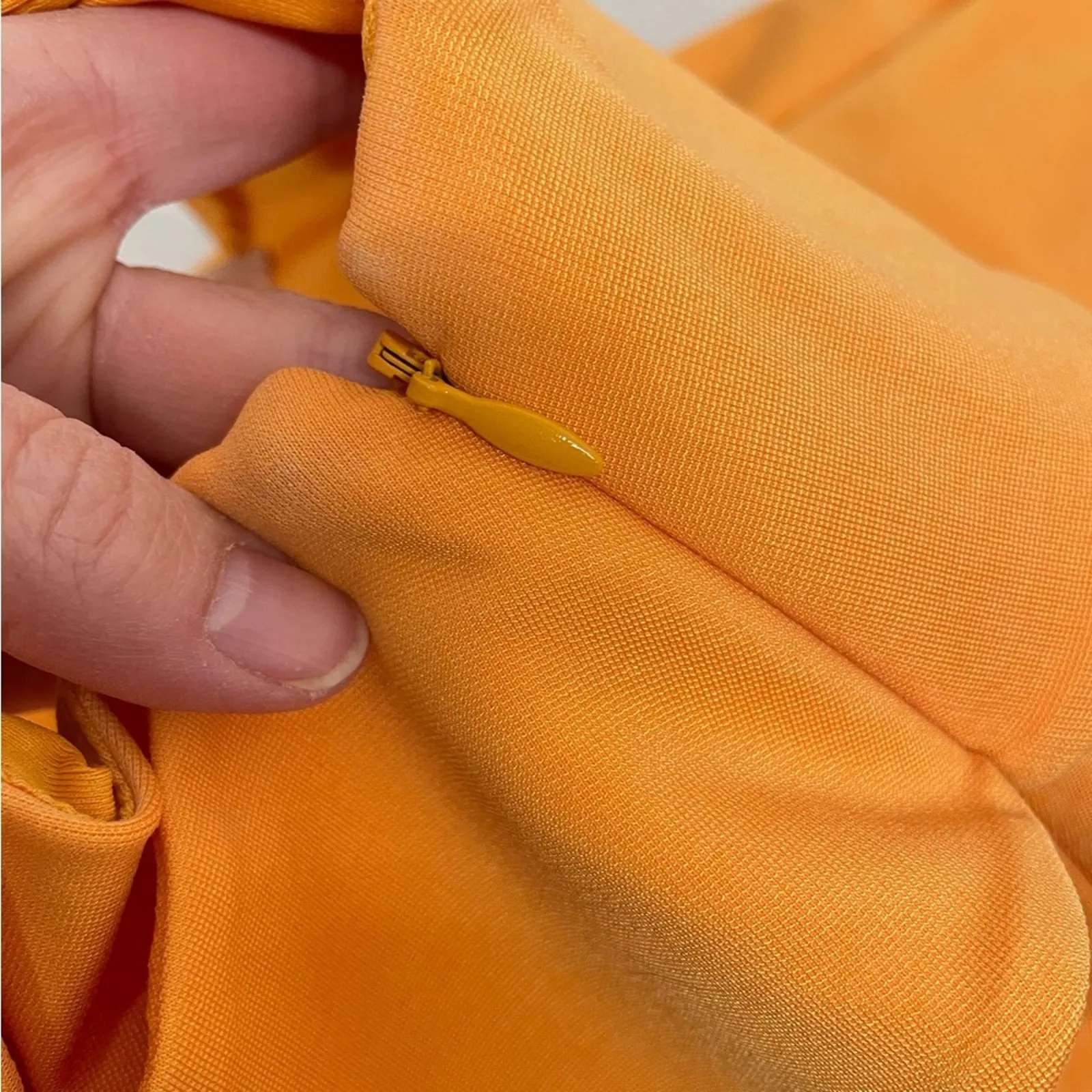 Halston Heritage Marigold Orange Bodycon Strappy Cocktail Dress Womens S Mini - Image 4