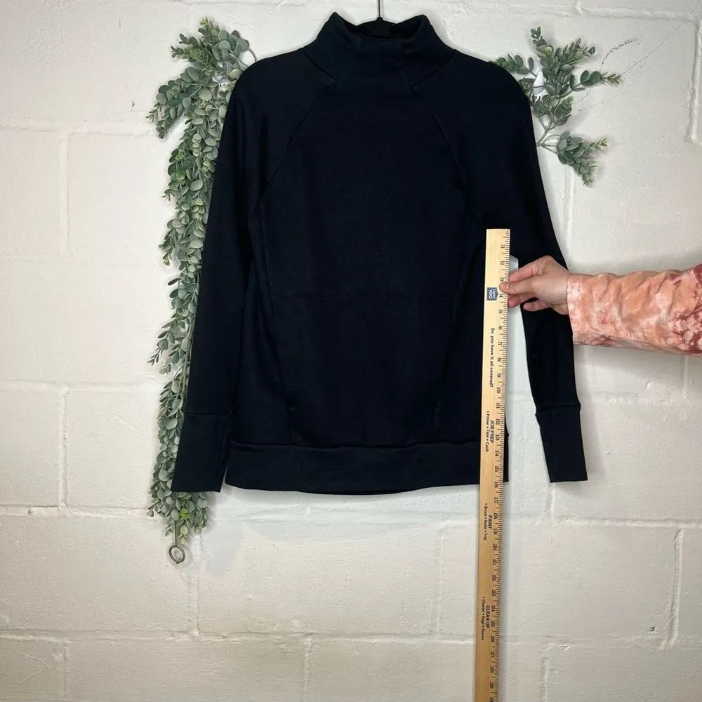 | women black athletic cowl neck pullover - Image 8