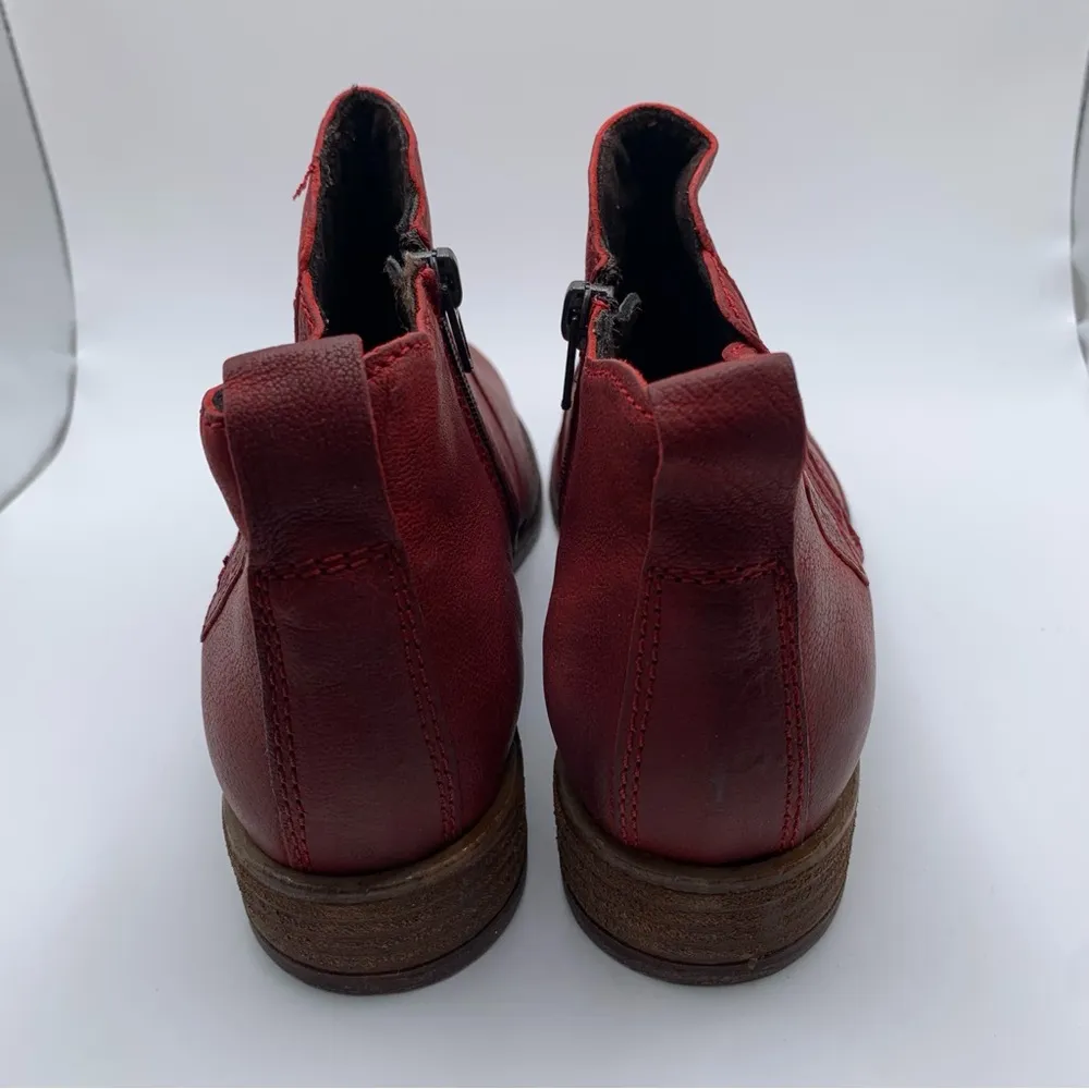 NWOB Josef Seibel Sienna 45 Women's Red leather Ankle Boot EU 37 US 6 - Image 5