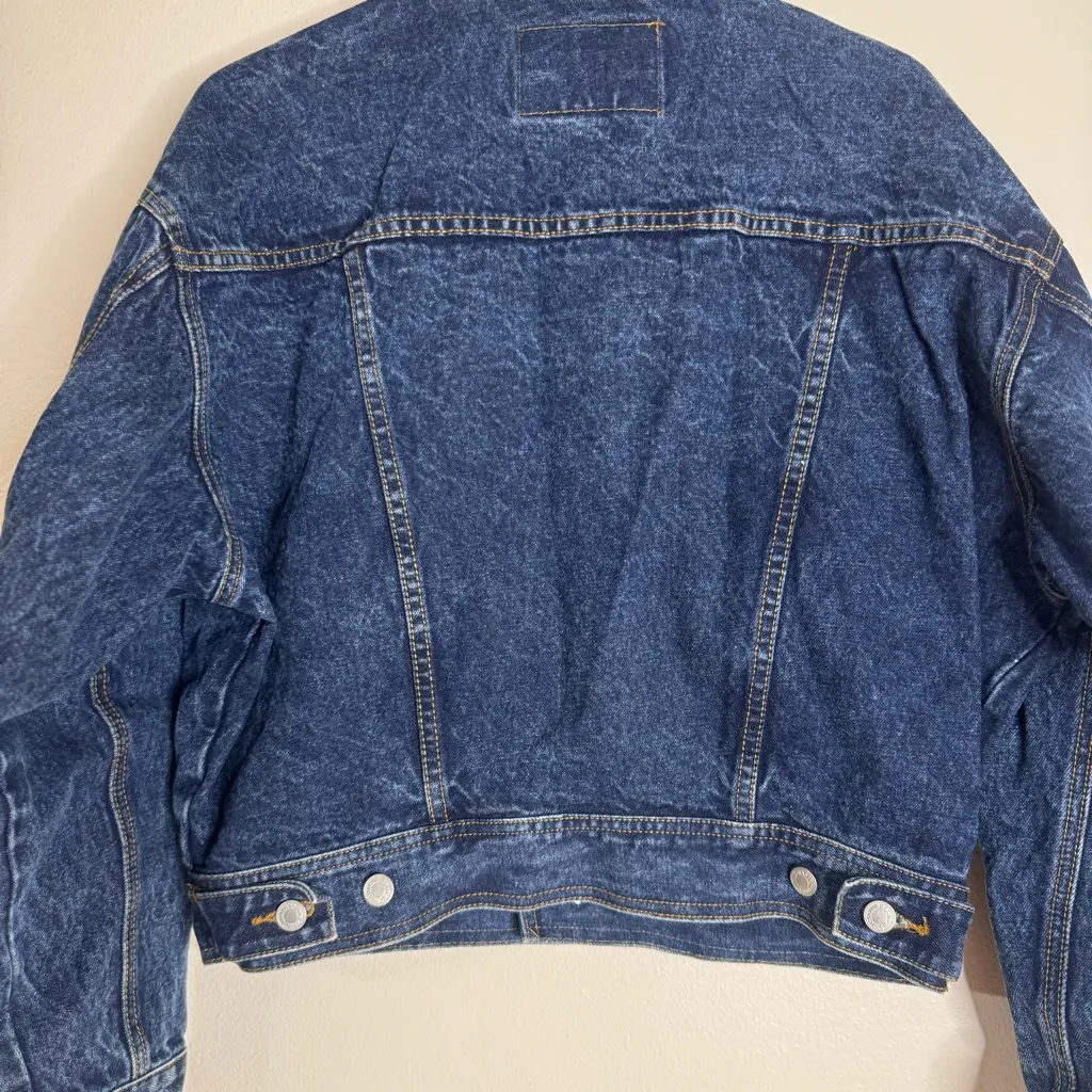 Jordache basics y2k Classic Blue button up Denim Jacket size Medium cotton - Image 11