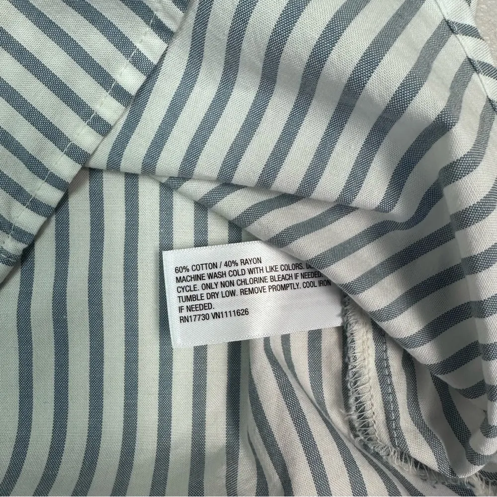 Isabel Maternity by Ingrid & Isabel Blue and White Button Down Shirt - Image 6